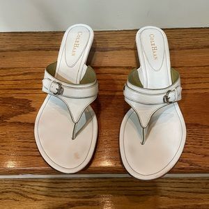 White Cole Haan slides